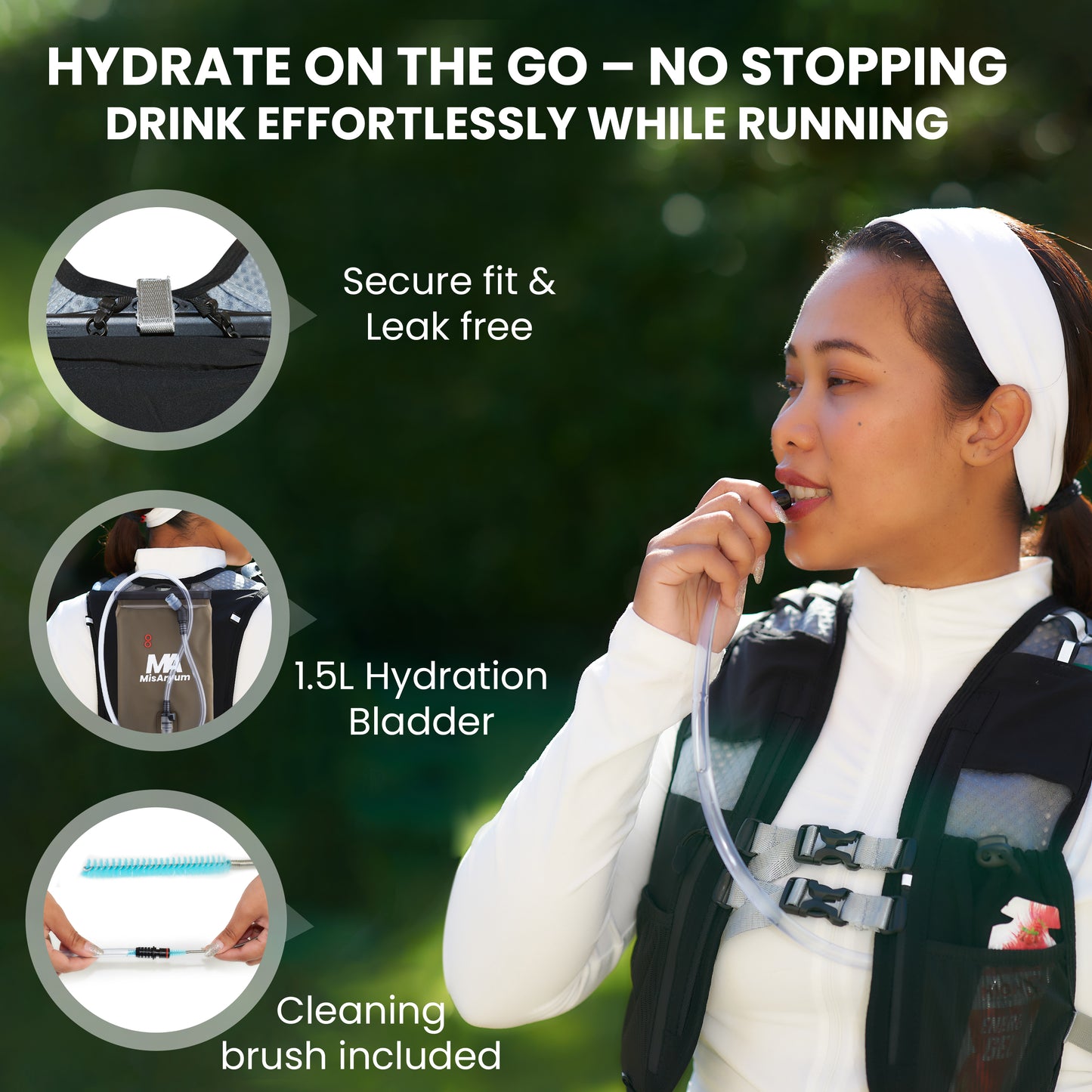 MisAryum Running Hydration Vest – Ultralight & Breathable